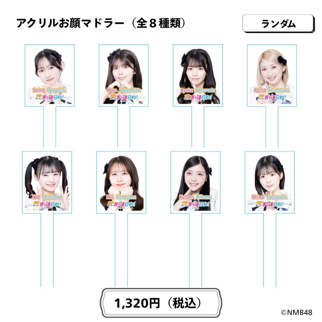 NMB48のめっちゃ寄り道日和！ランダムアクリルお顔マドラー